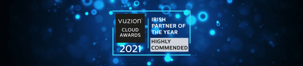 An image of the Vuzion Cloud Awards logo
